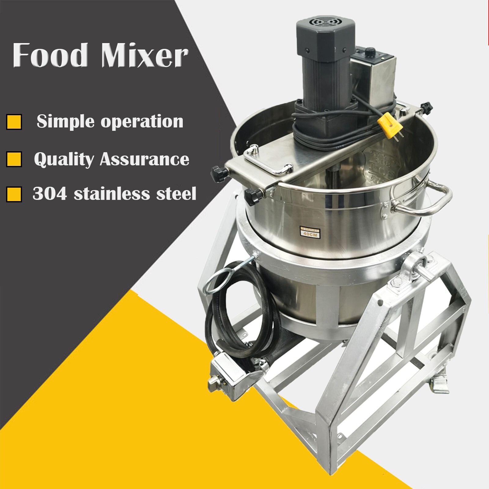 50L Automatic Food Heating Stirrer LPG and Electric Stirrer Cooking Pot Mixer