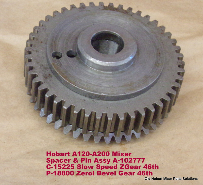 Hobart A120-A200 Mixer Spacer & Pin Assy A-102777 C-15225 Slow Speed Gear 46th P