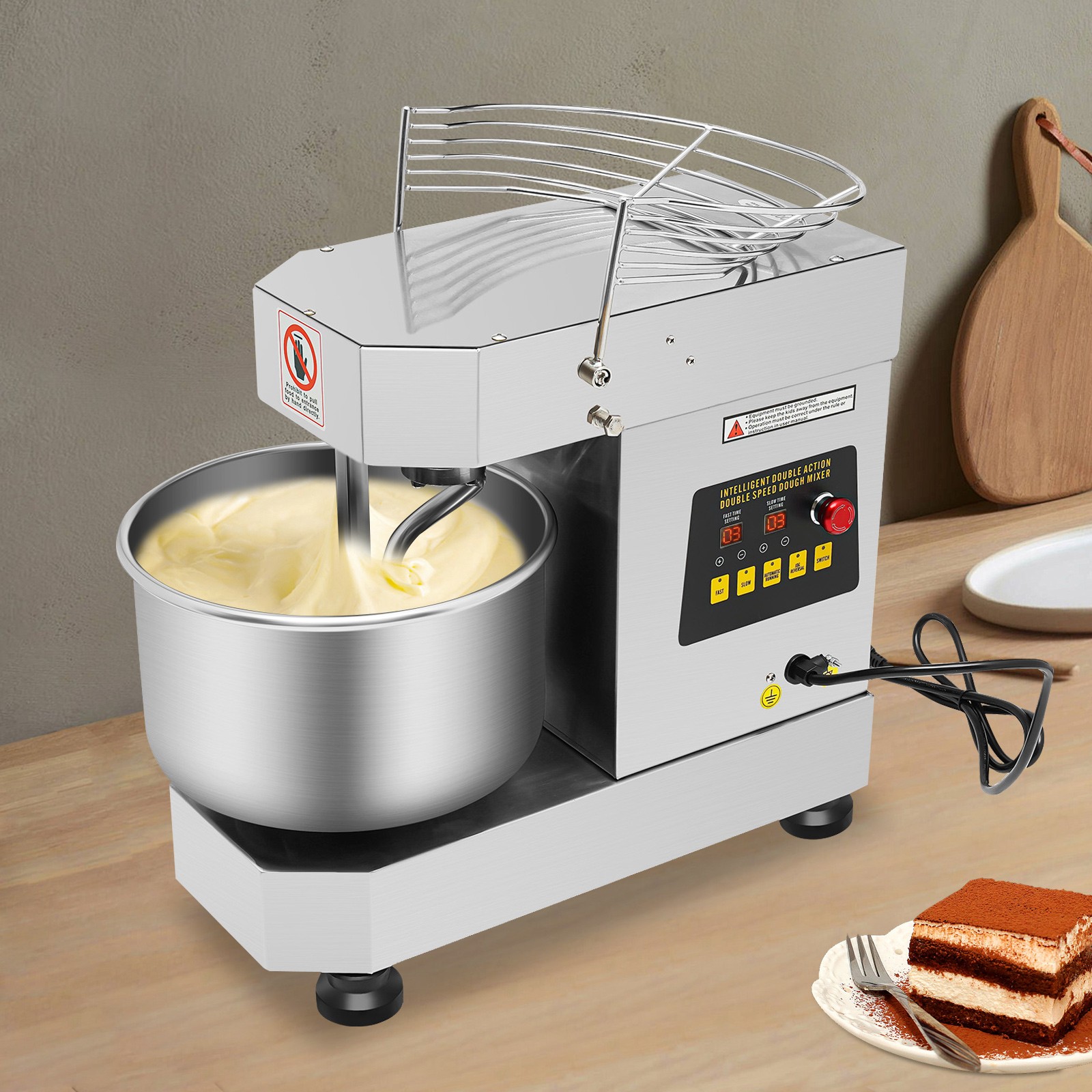 12Qt 2-Speed Commercial Food Mixer Electric Dough Mixer Pizza Bakery Mixer 750W