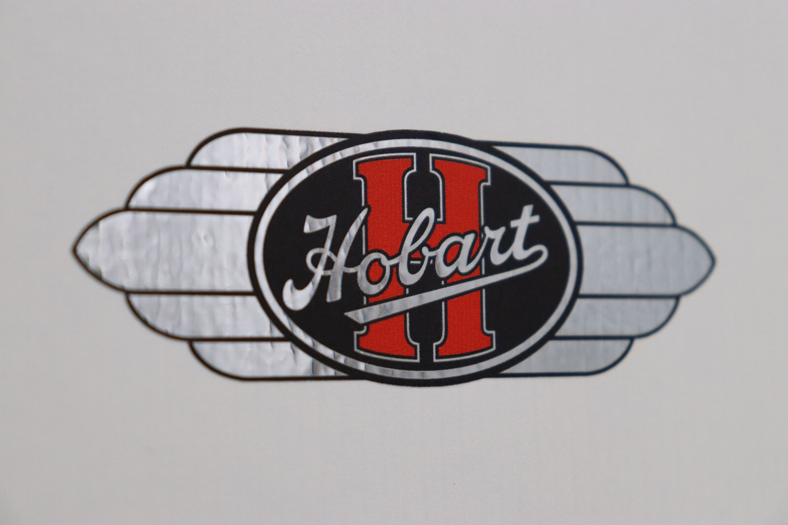 Antique Hobart Decal Reproduction On CHROME Film. Vintage Hobart Mixer Decal