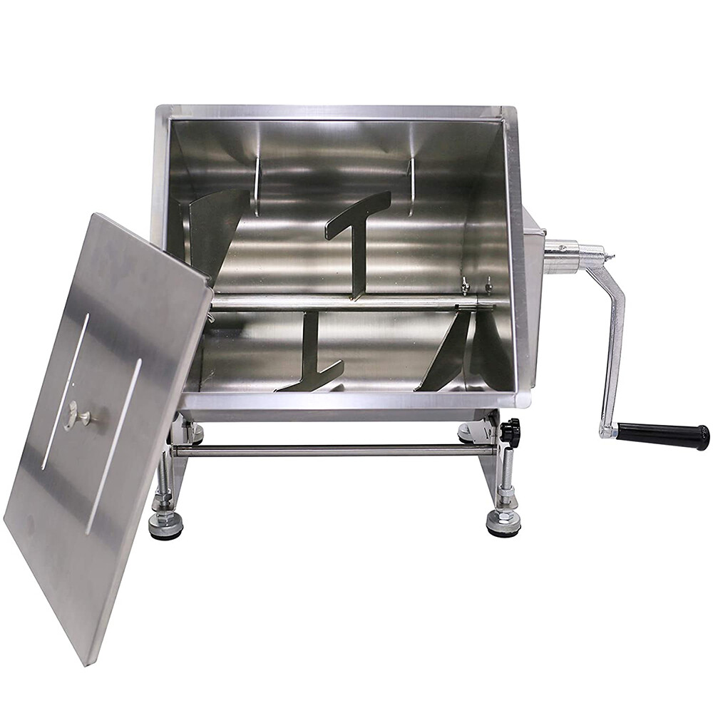 Clivia Commercial 45 Pound/22.5 Liter Capacity Tilt Tank Manual Meat Mixer
