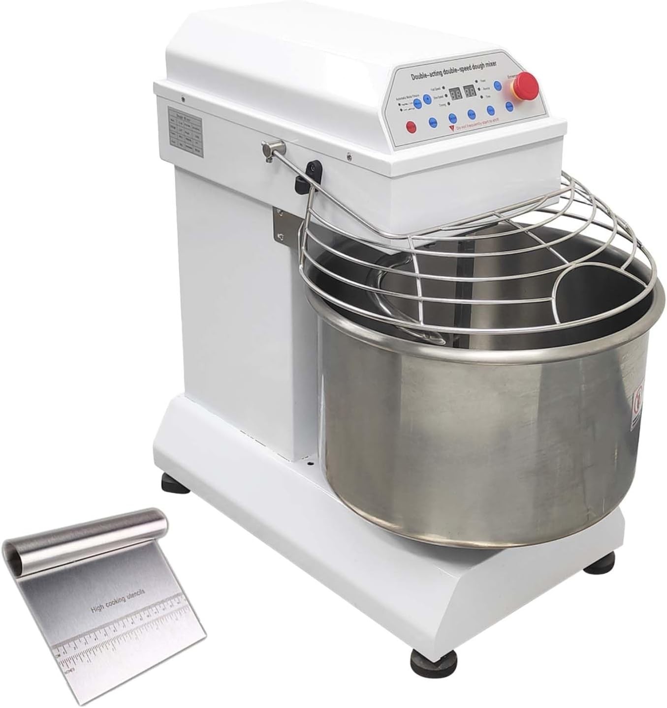 30QT Dual Speed Dough Mixer Machine, 110V Electric Dough Kneading Machine 2200W