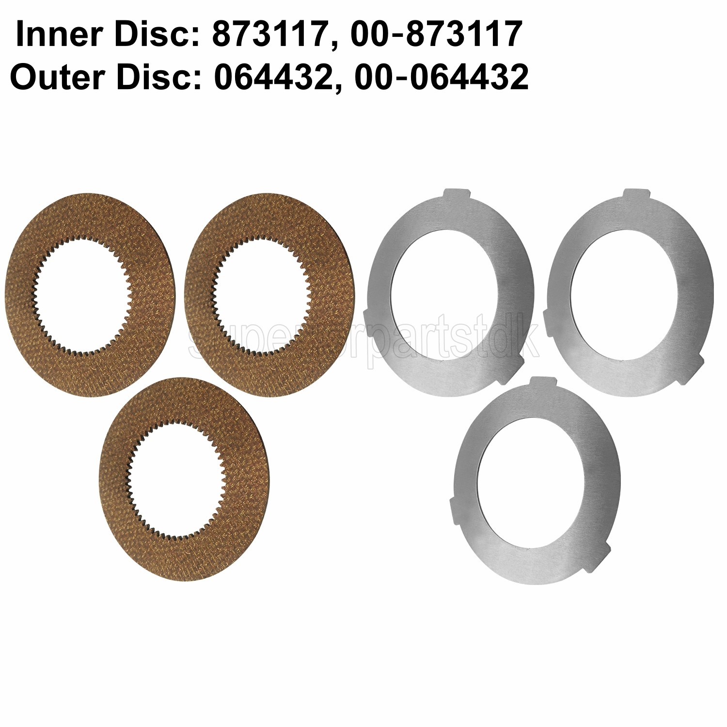 6PCS New Inner+Outer Clutch Disc Kit For Hobart Mixer M802 & V1401 873117 064432