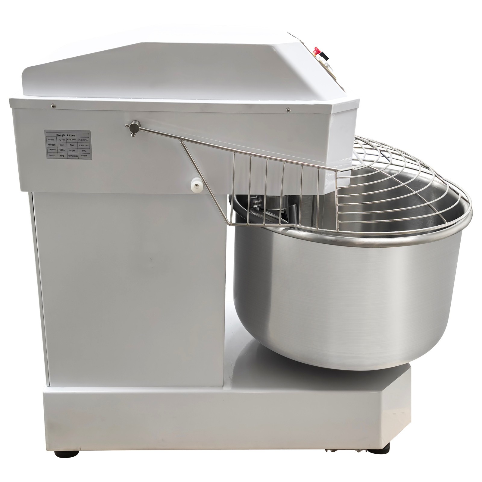 220V80L 3PH Electric Dough Kneading Machine Dual-speed Dough Mixer Without Plug