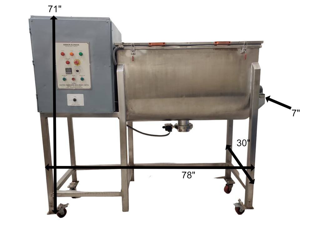 RIBBON MIXER 18CU STAINLESS STEEL